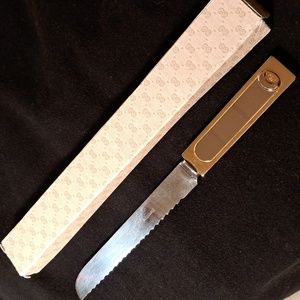 Gucci vintage brass and stainless carving knife